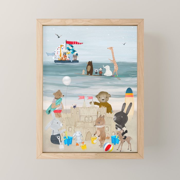 little beach days Mini Art Print Gallery Image 1