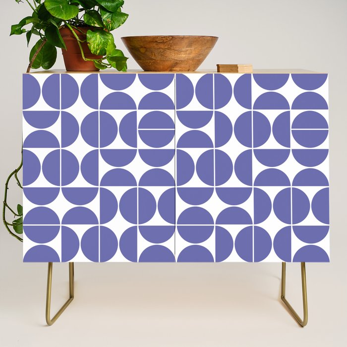 Mid Century Modern Geometric 04 Very Peri Credenza Gallery Image 1