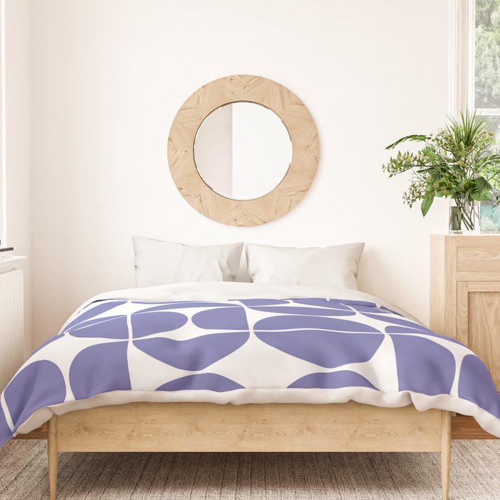 Mid Century Modern Geometric 04 Very Peri Duvet Cover Gallery Image 3