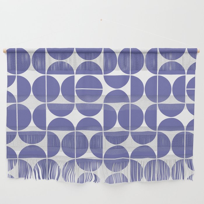Mid Century Modern Geometric 04 Very Peri Wall Hanging Gallery Image 1