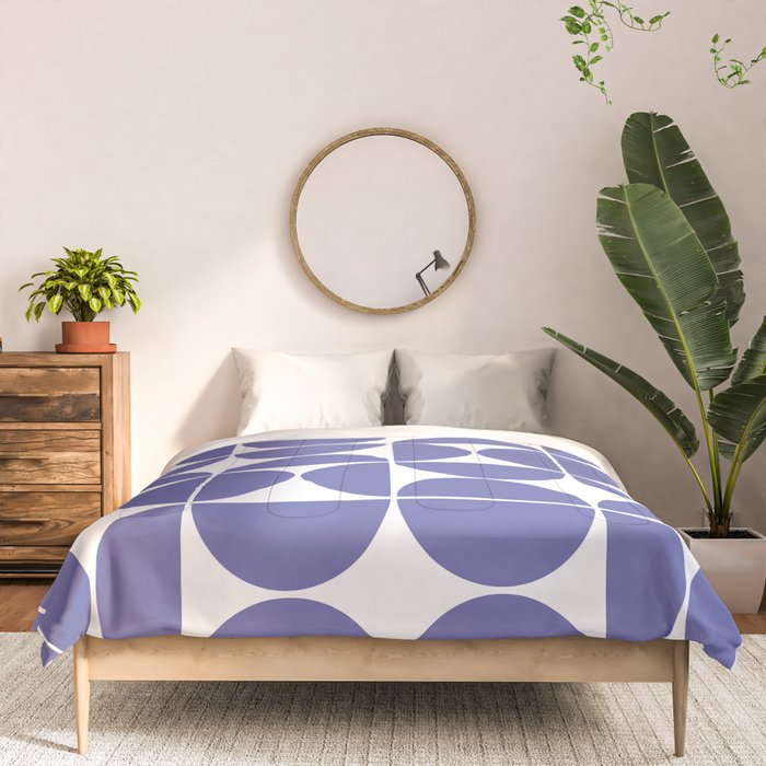 Mid Century Modern Geometric 04 Very Peri Comforter Gallery Image 3