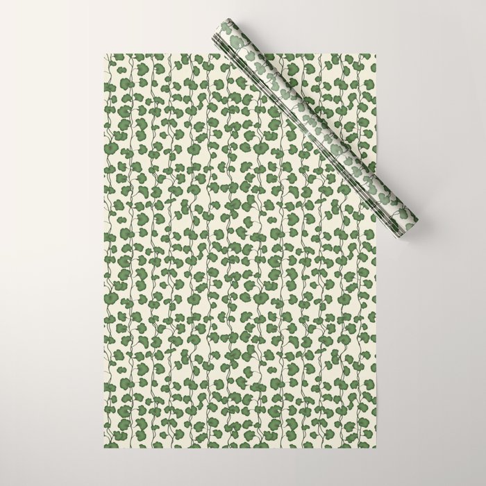 Trailing Vines Botanical Pattern Wrapping Paper Gallery Image 1