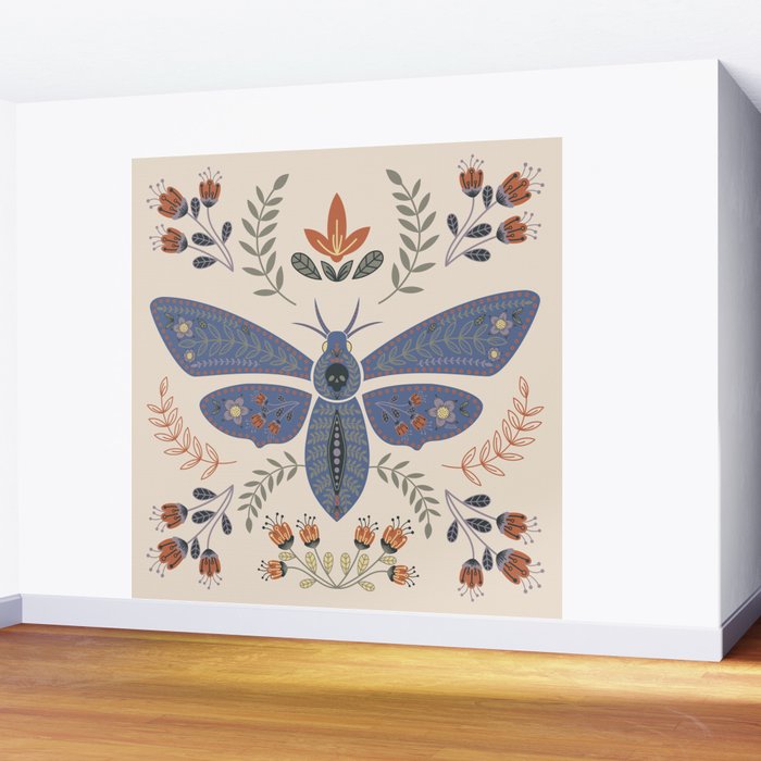 Magical Death Head Moth Wall Mural Gallery Image 2