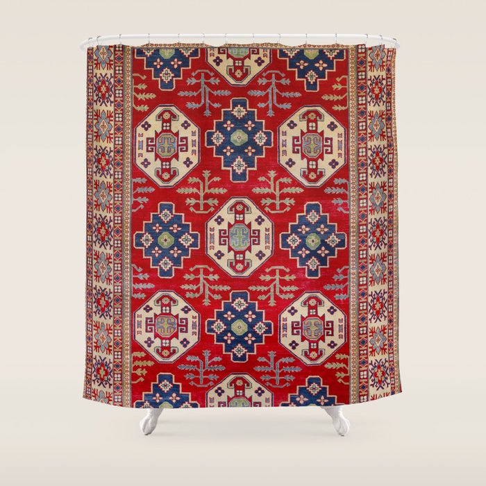 Red Forest Path Shower Curtain Gallery Image 1