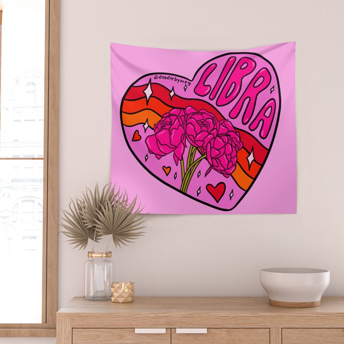 Libra Valentine Wall Tapestry Gallery Image 2