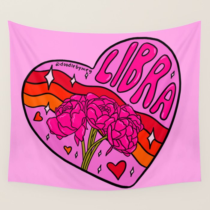 Libra Valentine Wall Tapestry Gallery Image 4