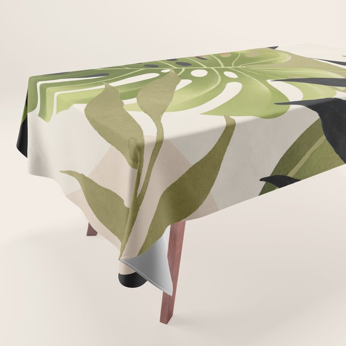 Abstract Art Tropical Leaves 69 Tablecloth Gallery Image 1