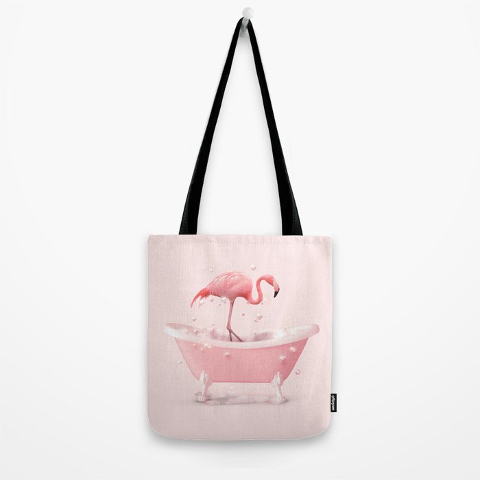 Bathtub Flamingo Tote Bag Gallery Image 2