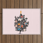 Retro Christmas tree no3 Outdoor Rug Gallery Image 1