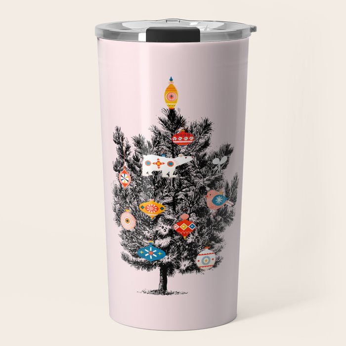 Retro Christmas tree no3 Travel Mug Gallery Image 1