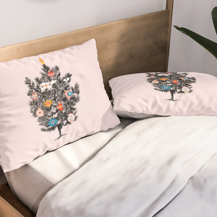 Retro Christmas tree no3 Pillow Sham Gallery Image 2