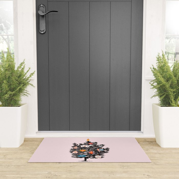 Retro Christmas tree no3 Welcome Mat Gallery Image 3