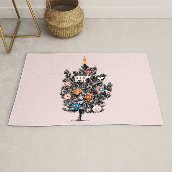 Retro Christmas tree no3 Rug Gallery Image 1