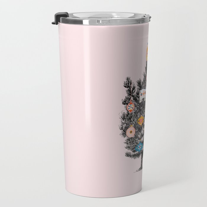 Retro Christmas tree no3 Travel Mug Gallery Image 3