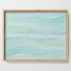 Blue Green Watercolor Layers Serving Tray Gallery Image 1