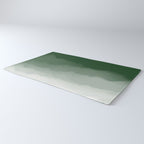 Forest Green Watercolor Ombre (green/white) Rug Gallery Image 3