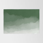 Forest Green Watercolor Ombre (green/white) Rug Gallery Image 2