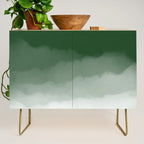 Forest Green Watercolor Ombre (green/white) Credenza Gallery Image 1