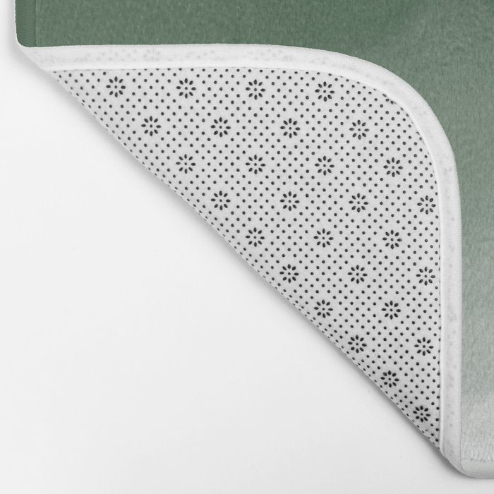 Forest Green Watercolor Ombre (green/white) Bath Mat Gallery Image 2