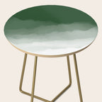 Forest Green Watercolor Ombre (green/white) Side Table Gallery Image 2