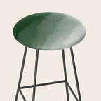 Forest Green Watercolor Ombre (green/white) Stool Gallery Image 2