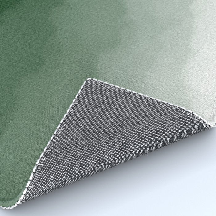 Forest Green Watercolor Ombre (green/white) Rug Gallery Image 4