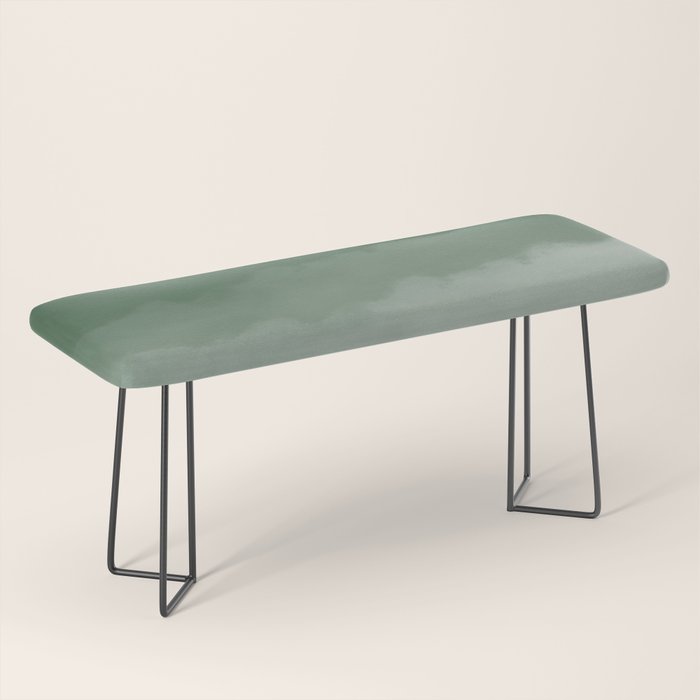 Forest Green Watercolor Ombre (green/white) Bench Gallery Image 1