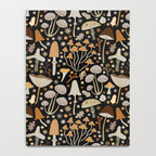 Forest Floor, Mushroom Art on Black Notebook Gallery Image 4