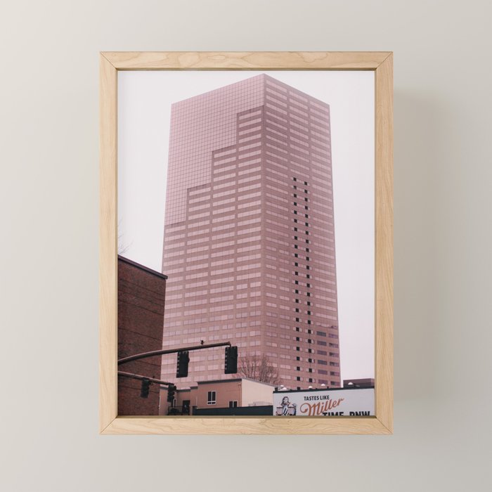 Big Pink Portland Mini Art Print Gallery Image 1