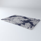 Sea Fan Coral - White on Navy Rug Gallery Image 3
