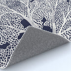 Sea Fan Coral - White on Navy Rug Gallery Image 4