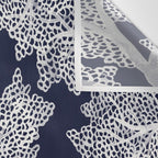 Sea Fan Coral - White on Navy Wall Tapestry Gallery Image 3
