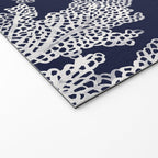 Sea Fan Coral - White on Navy Welcome Mat Gallery Image 2