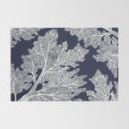 Sea Fan Coral - White on Navy Rug Gallery Image 2