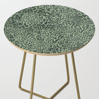 Leopard Print Pattern in Dark and Sage Green Side Table Gallery Image 2