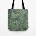 Leopard Print Pattern in Dark and Sage Green Tote Bag Gallery Image 1