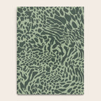 Leopard Print Pattern in Dark and Sage Green Notebook Gallery Image 4