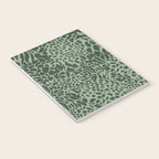 Leopard Print Pattern in Dark and Sage Green Notebook Gallery Image 3