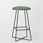 Leopard Print Pattern in Dark and Sage Green Stool Gallery Image 1