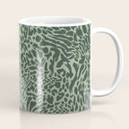 Leopard Print Pattern in Dark and Sage Green Coffee Mug Gallery Image 1