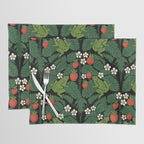 Bullfrogs And Wild Strawberries On Black Placemat Gallery Image 1