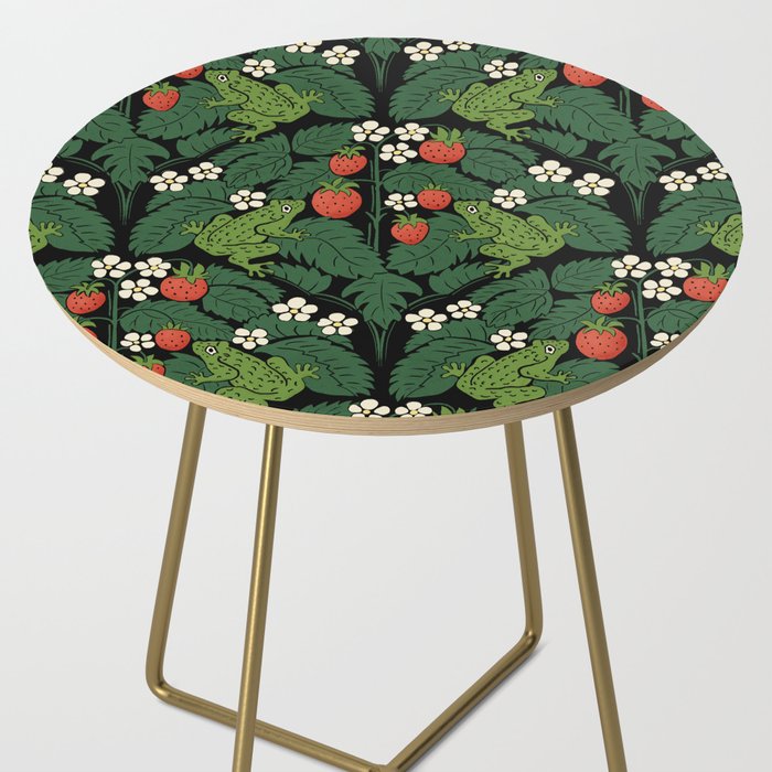 Bullfrogs And Wild Strawberries On Black Side Table Gallery Image 2