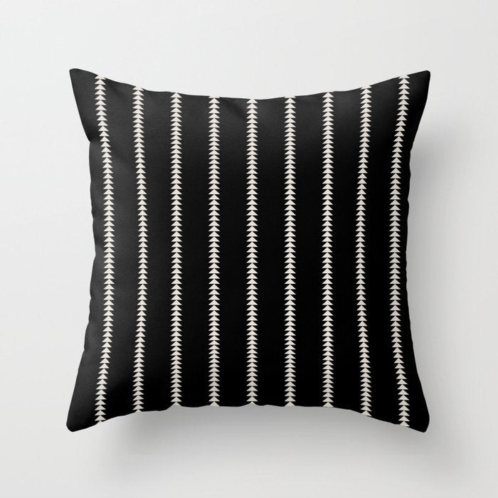 Minimal Triangles - Black & White II Throw Pillow Gallery Image 6