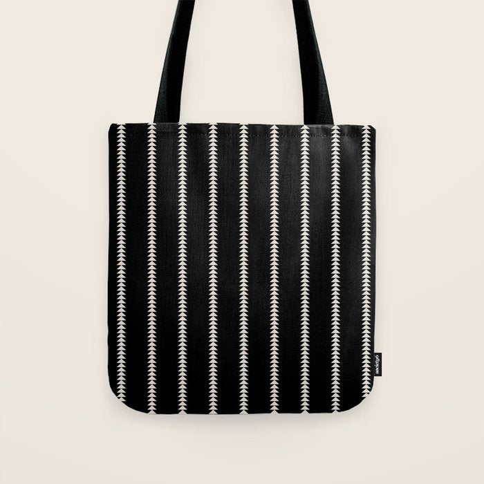 Minimal Triangles - Black & White II Tote Bag Gallery Image 1