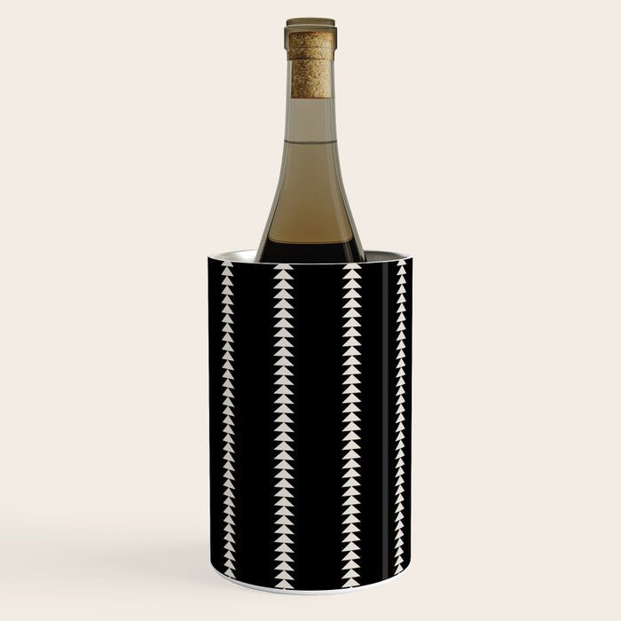 Minimal Triangles - Black & White II Wine Chiller Gallery Image 2