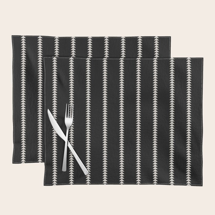 Minimal Triangles - Black & White II Placemat Gallery Image 1
