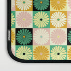 Retro Flowers Check Pattern XXV Laptop Sleeve Gallery Image 3