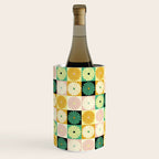 Retro Flowers Check Pattern XXV Wine Chiller Gallery Image 2