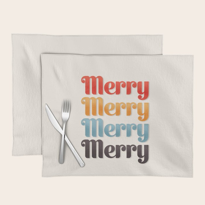 Merry typography Placemat Gallery Image 1