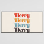 Merry typography Desk Mat Gallery Image 3